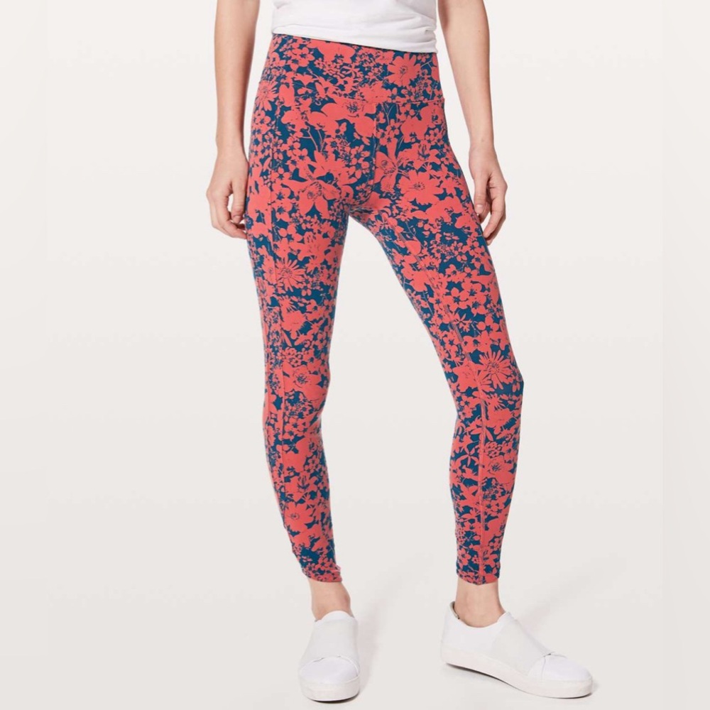 Lululemon All You Do Tight *25" Efflorescent Dark Canyon Onyx Blue Size 6 - Picture 2 of 9